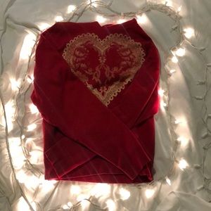 Red heart hoodie